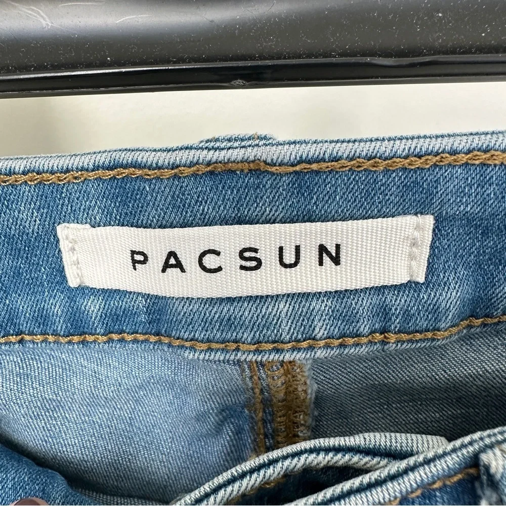 PacSun Men's Slim Jeans in Light Blue Size 28 X 30